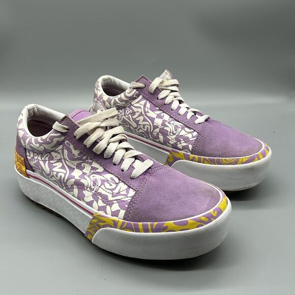 Vans Old Skool Stacked Wavy Days Platform Suede Shoes - Picture 5 of 11